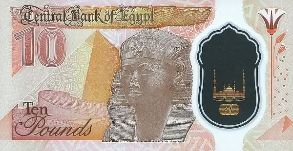 A modern Egyptian Pound polymer banknote, essential for small daily transactions and tipping while touring Egypt