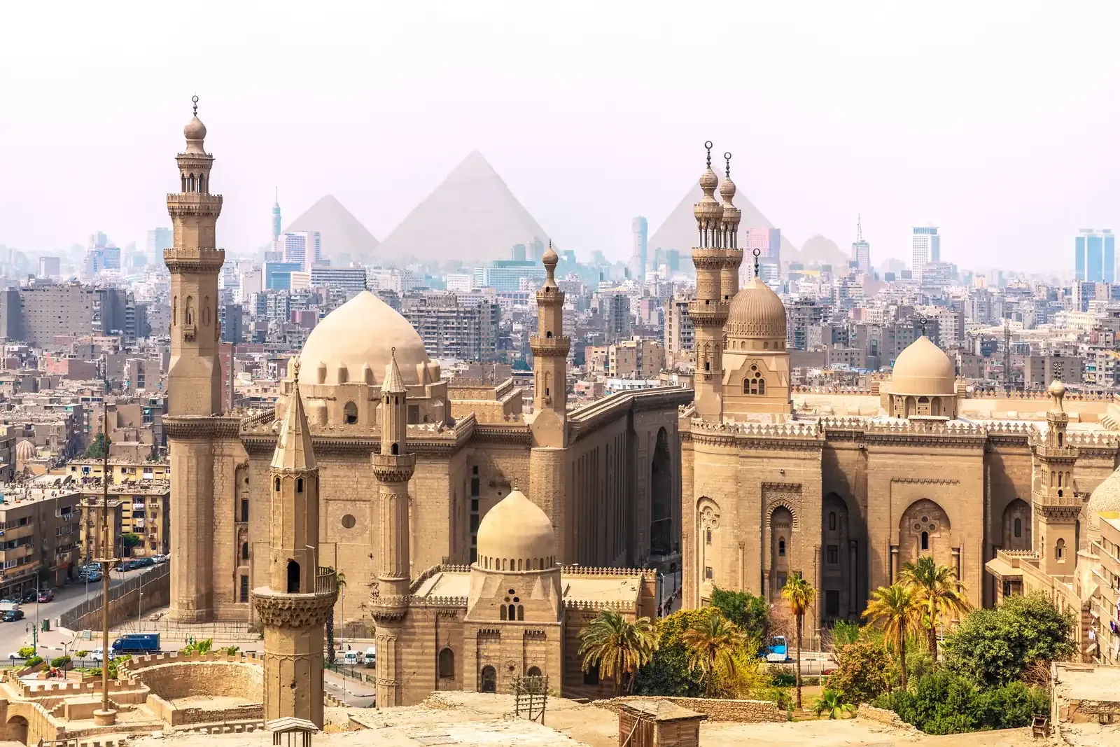 cairo mosque pyramids cityscape Egypt 2