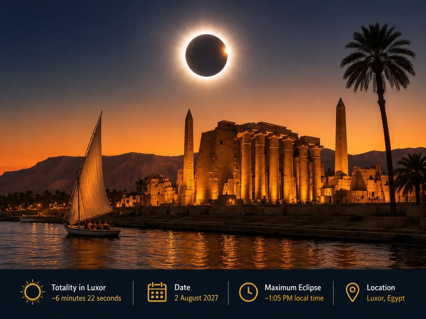 Egypt Solar Eclipse 2027: Complete Guide to Luxor Eclipse