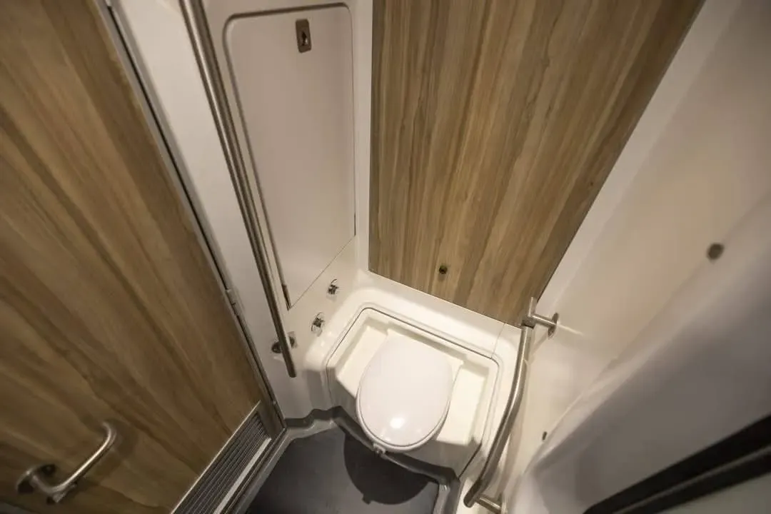 Private two-berth cabin onboard the Egypt sleeper train with bunk beds